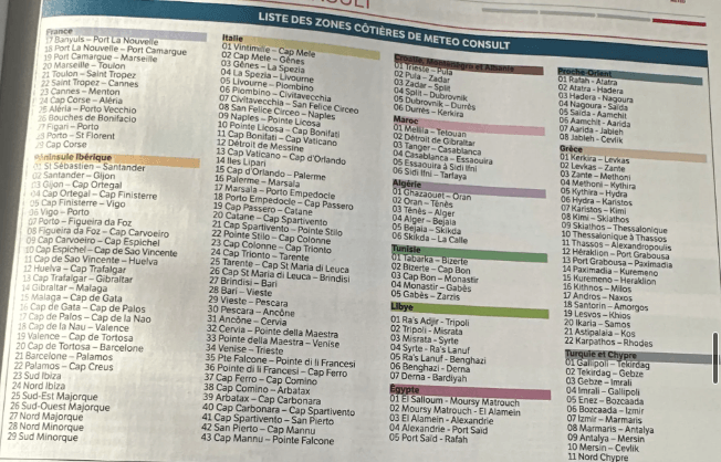 liste zone meteo consult