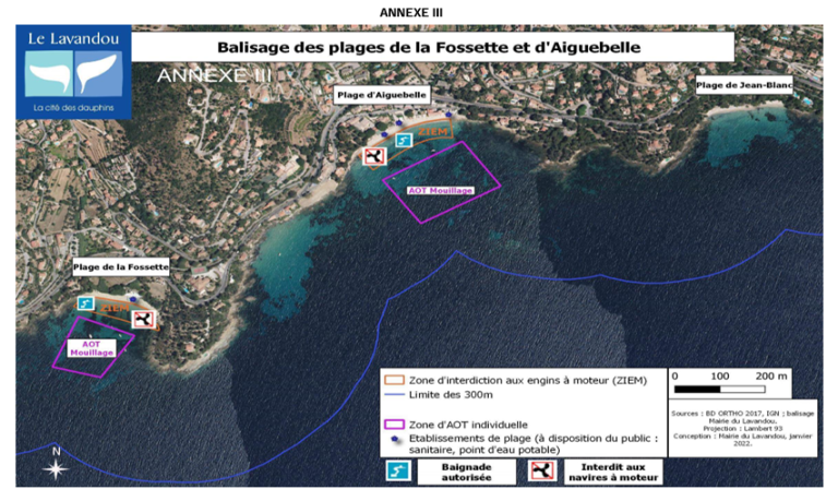 Le Lavandou A3 mouillage Aiguebelle