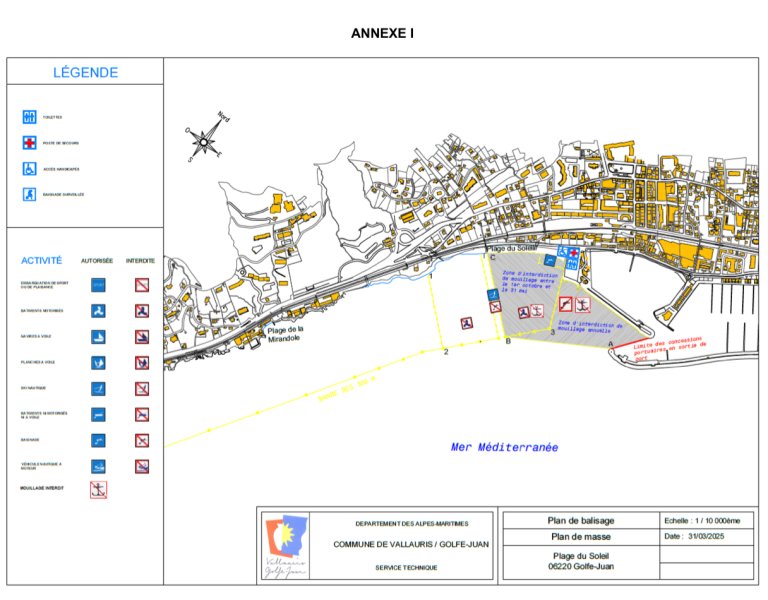 Mouillage Golfe Juan A1 plage du Soleil