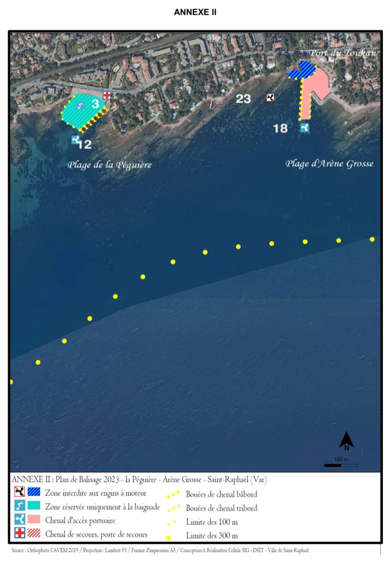 Mouillage Saint Raphaël A2 Arène Grosse
