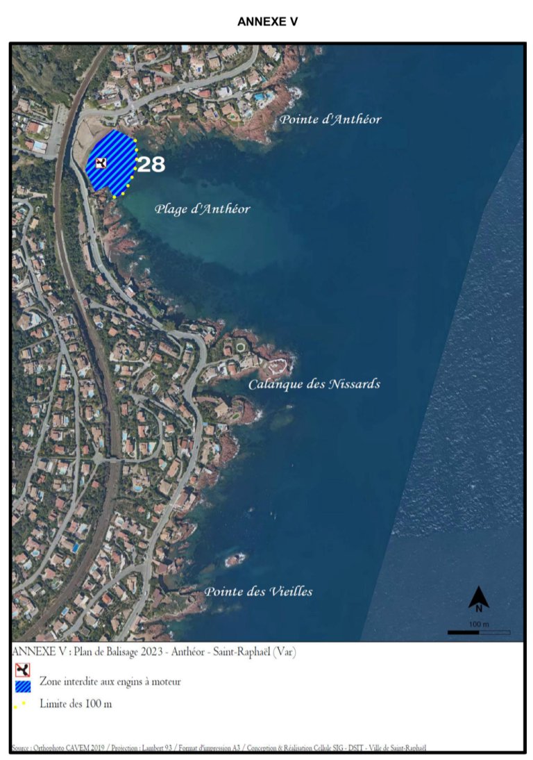 Mouillage Saint Raphaël A5 Antheor