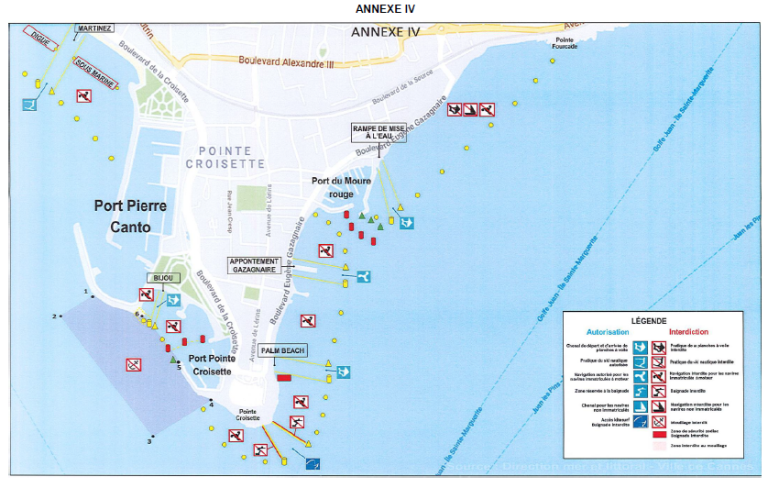 mouillages Cannes A4 Palm Beach