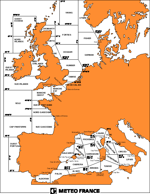zones meteo france